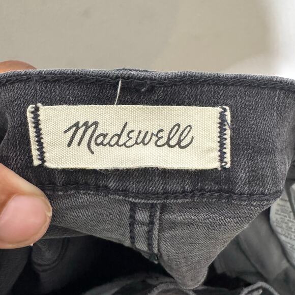 Madewell Women’s 25 Cali Demi Boot Jeans Black Button Fly High Rise Stretch - Picture 5 of 13